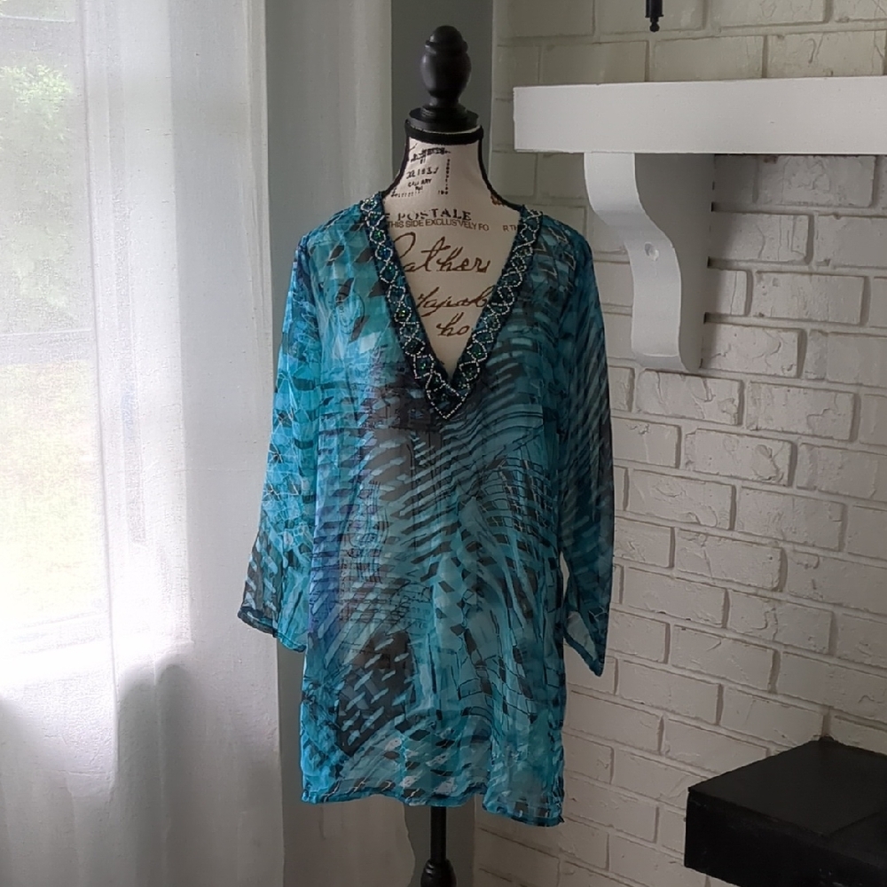 **3/$10** Chic Teal Women's Tunic